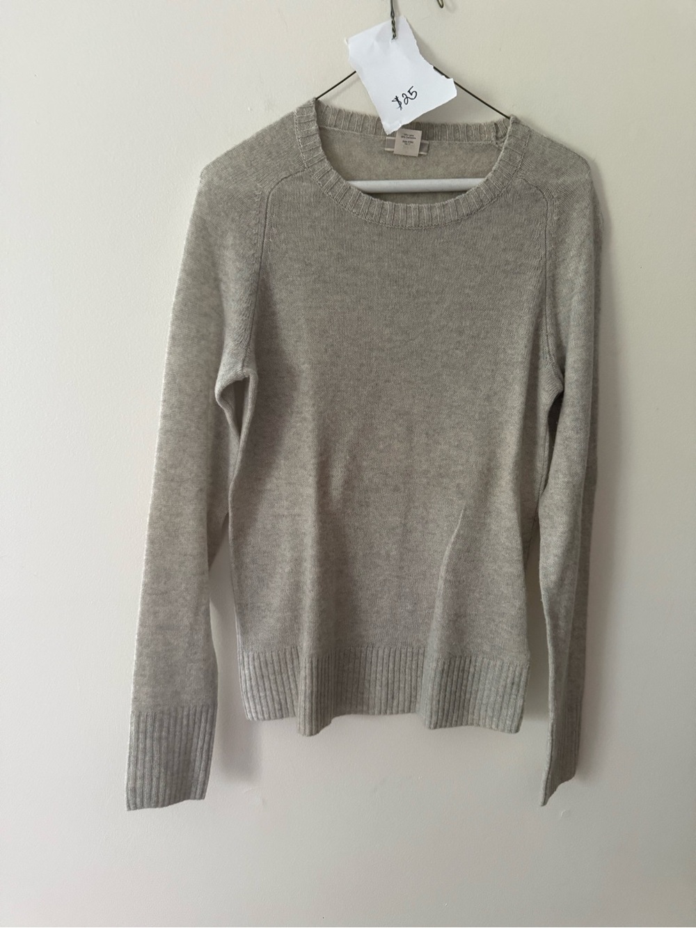 J. Crew Neutral Light Gray Crewneck Sweater